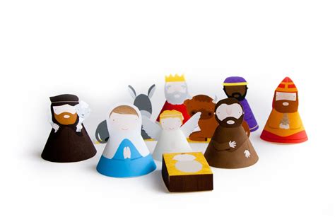 Simple Christmas Nativity Set Papercraft | Paperized Crafts