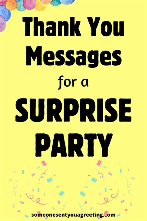 60+ Thank You Messages for a Surprise Party - Someone Sent You A Greeting