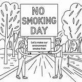 No Smoking Day Printable coloring Page  Download Print Or Color sketch template
