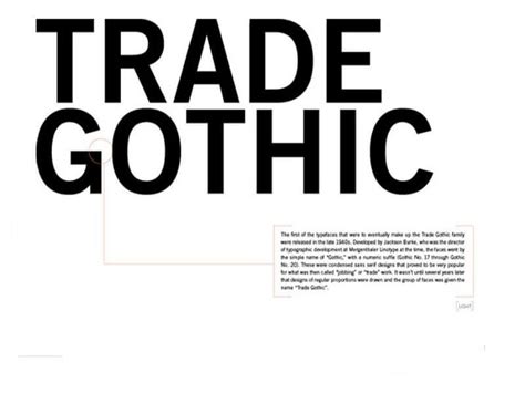 Trade Gothic Bold Condensed No 20