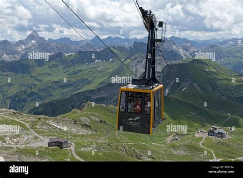 Hoefatsblick station of Nebelhornbahn, Nebelhorn, Oberstdorf, Allgaeu, Bavaria, Germany Stock ...