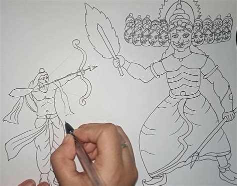 Discover more than 86 ram and ravan sketch latest - in.eteachers