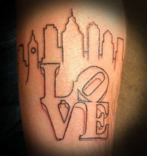 Philadelphia skyline tattoo | Skyline tattoo, Love tattoos, Tattoos