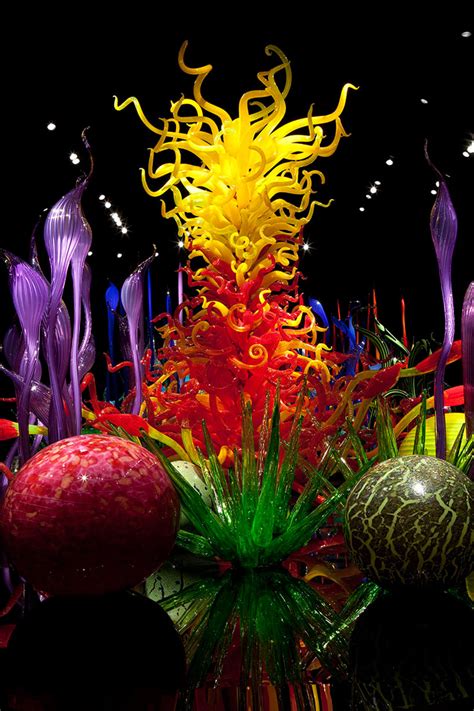 vibrantly colored hand-blown glass gardens by dale chihuly