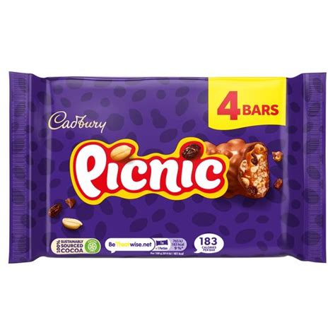 Cadbury Picnic Chocolate Bars 4X38g - ARIANA SUPERMARKET