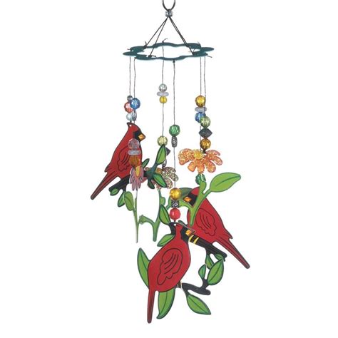 Cardinal Garden Wind Chime | Wind chimes, Diy wind chimes, Wine bottle ...