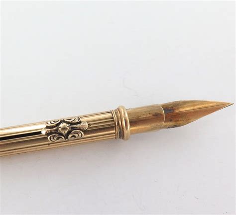 .ANTIQUE 9K GOLD COMBINATION FOUNTAIN PEN & PENCIL. | eBay