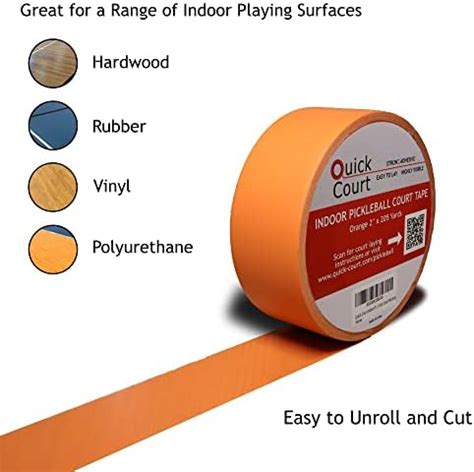 Quick Court Indoor Pickleball Court Marking Tape, The Complete Pickleball Court Marking Kit - 2 ...