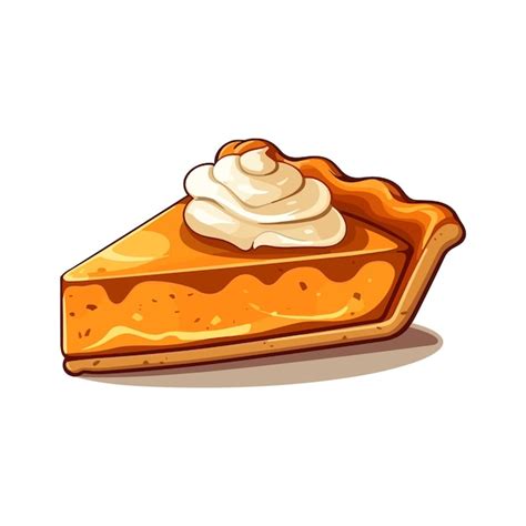 Premium Vector | Pumpkin pie slice clip art illustration