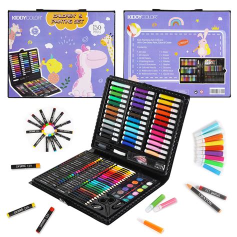 Art Painting Supplies 150 Piece Deluxe Art Set For Adults And Kids, Drawing Painting Kit In ...