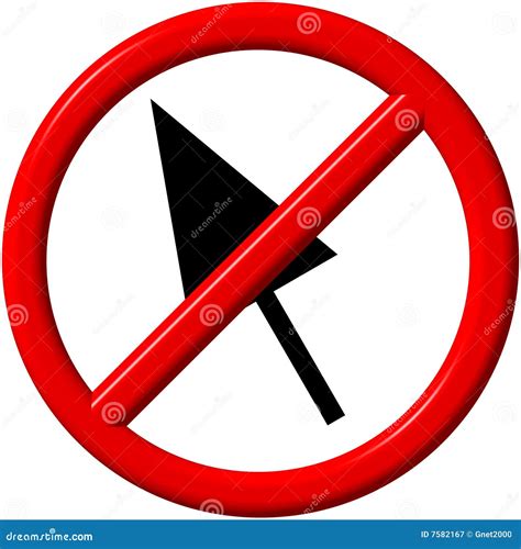 No cursor stock illustration. Illustration of icon, restriction - 7582167