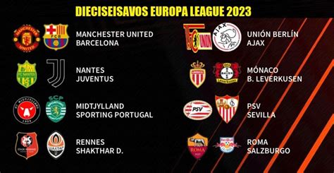 Dieciseisavos Europa League 2023 | Fixture-Calendario