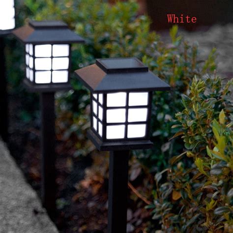 2pcs Solar Lantern Lawn Lamps Outdoor Garden Solar Spotlight Pathway ...