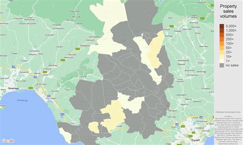 Mid-Glamorgan newly built properties in maps and graphs.