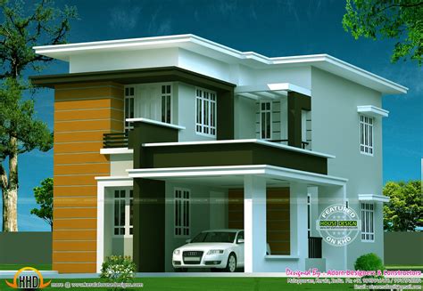 Flat Roof House Pictures : Roof Flat House Modern Ft Plans Sq Plan ...