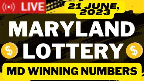 Maryland Evening Lottery Results 21 June 2023 - Pick 3 - Pick 4 - Pick ...