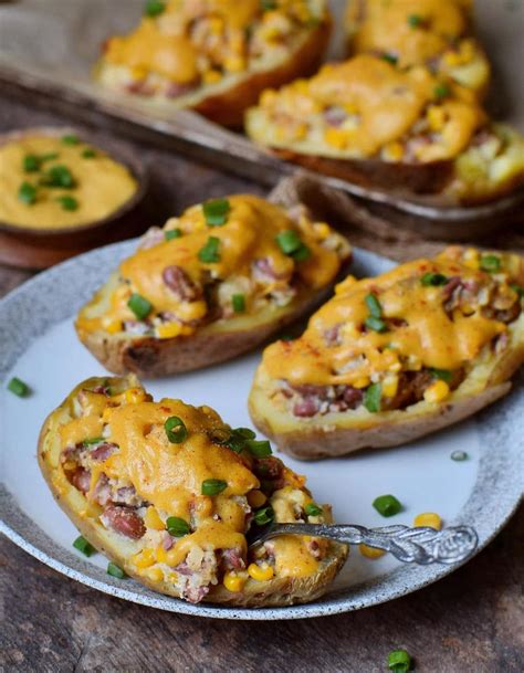 Healthy Stuffed Potato Skins