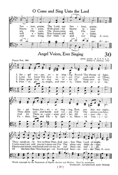 The Hymnbook 30. Angel voices, ever singing | Hymnary.org