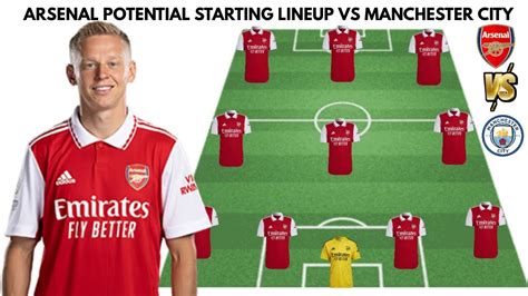 ARSENAL VS MANCHESTER CITY | Arsenal potential starting lineup | Premier league 2022/2023 - YouTube