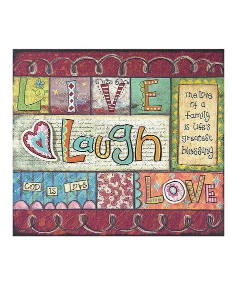 'Live Laugh Love' Canvas | Love canvas, Live laugh love, Canvas