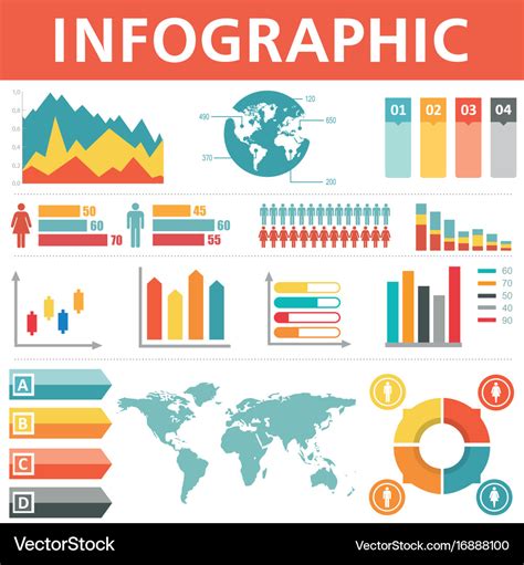 Demographic infographics set Royalty Free Vector Image