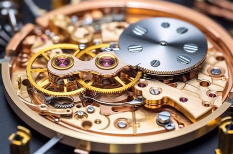 Premium AI Image | Closeup shot of a tourbillon watch mechanism on ...