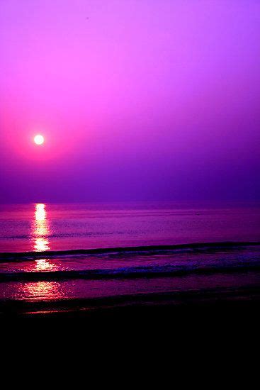 Ocean Purple Sunset Beach Wallpaper - bmp-buy