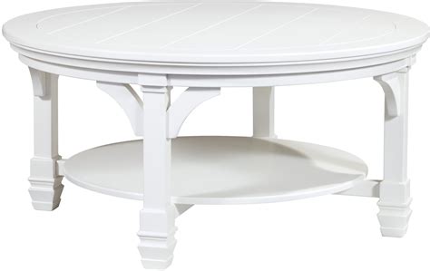 Mintville White Round Cocktail Table from Ashley | Coleman Furniture