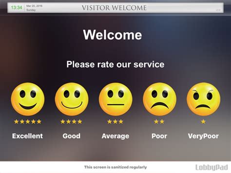 LobbyPad - Smiley Face Customer Feedback by EvokeMobile.com