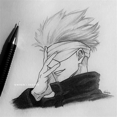 A Satoru Gojo sketch i made! : JuJutsuKaisen