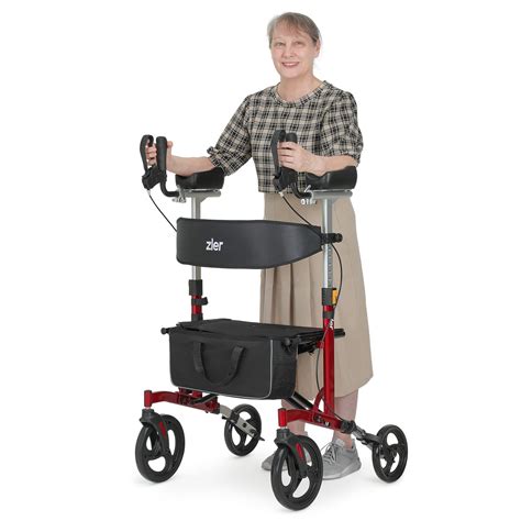 Buy Zler Extra Wide Upright Walker - Heavy Duty Up Rollator Walker ...