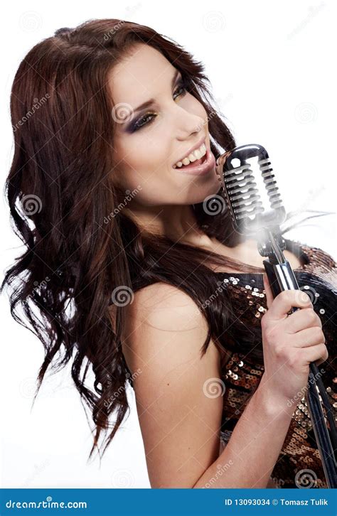 Pop female singer stock photo. Image of musician, face - 13093034