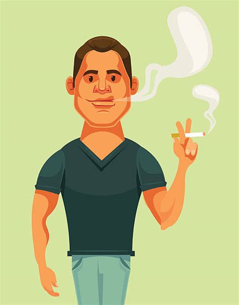 Cartoon Man Smoking Clipart