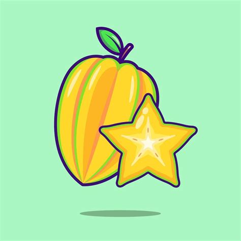 Starfruit cute icon vector illustration design 10257778 Vector Art at Vecteezy