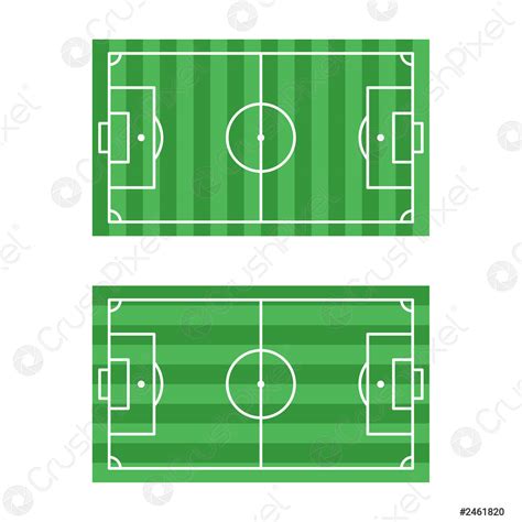 Top view of soccer field or football field - Vector illustration - stock vector 2461820 | Crushpixel