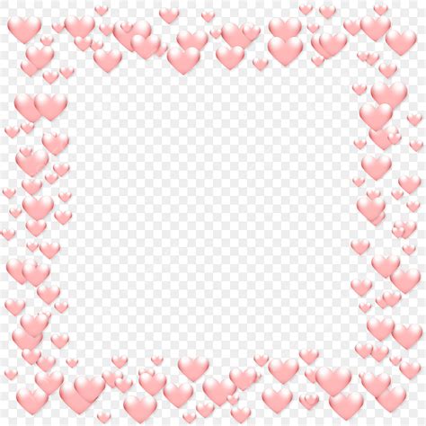 Bordure Coeur Rose Transparente, Images Clipart Coeur, La Saint ...