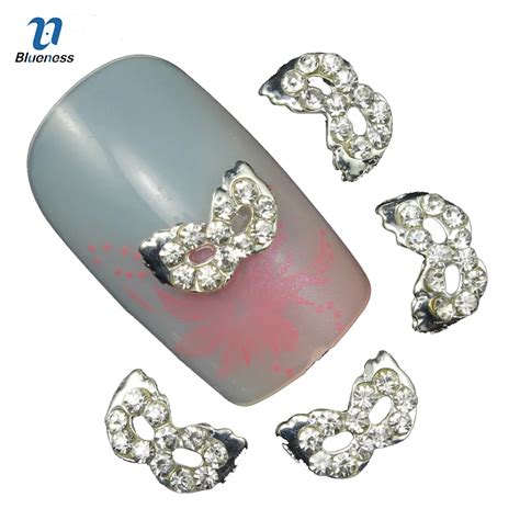 Aliexpress.com : Buy Blueness 10Pcs 3D Nail Bows Art Decorations with Rhinestones ,Alloy Nail ...