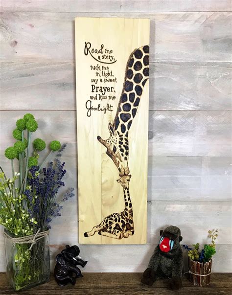 Unique Nursery Decor, Giraffe Nursery Decor, Giraffe Wall Art, Nursery ...