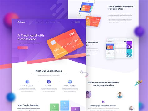 Credit card - Landing Page Design v2 by Zahid Hasan Zisan on Dribbble