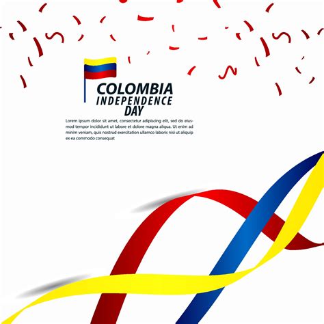 Colombia Independence Day Celebration Vector Template Design Illustration 2318386 Vector Art at ...