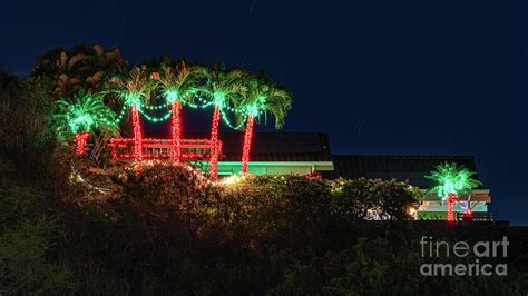 Tropical Christmas Lights from Mariners Ridge Hawaii Kai Photograph by Phillip Espinasse - Fine ...