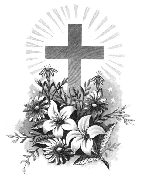 Download Crucifix, Cross, Flowers. Royalty-Free Stock Illustration ...