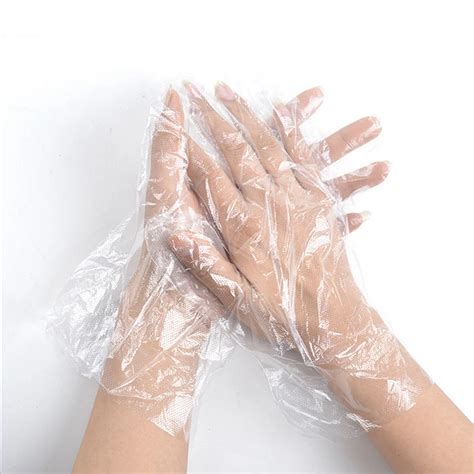 200pc Disposable Gloves Plastic PE Gloves Restaurant Eco friendly ...