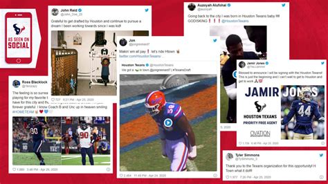 As seen on social: Rookies react to becoming Houston Texans