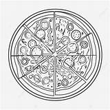 Pizza Line Drawing Coloring Pages Getdrawings Sketch Page sketch template
