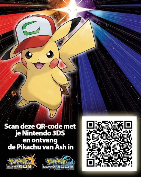 Pikachu Images: Pokemon Ultra Sun Ash Cap Pikachu Qr Code