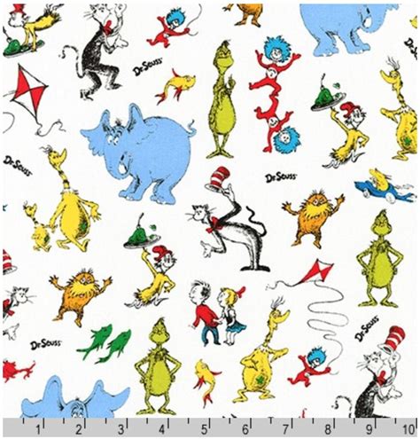 END of Bolt 22 Inches of Dr Seuss Fabric Celebrate Seuss - Etsy Australia