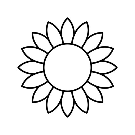 sunflower outline icon 12802532 Vector Art at Vecteezy