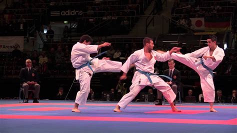 TURKEY Male Team Kata - Bunkai Kata Unsu - Bronze medal fight. 2014 World Karate Championships ...