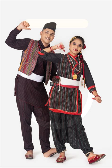 An adorable young couple performing dance while wearing Newari dress ...